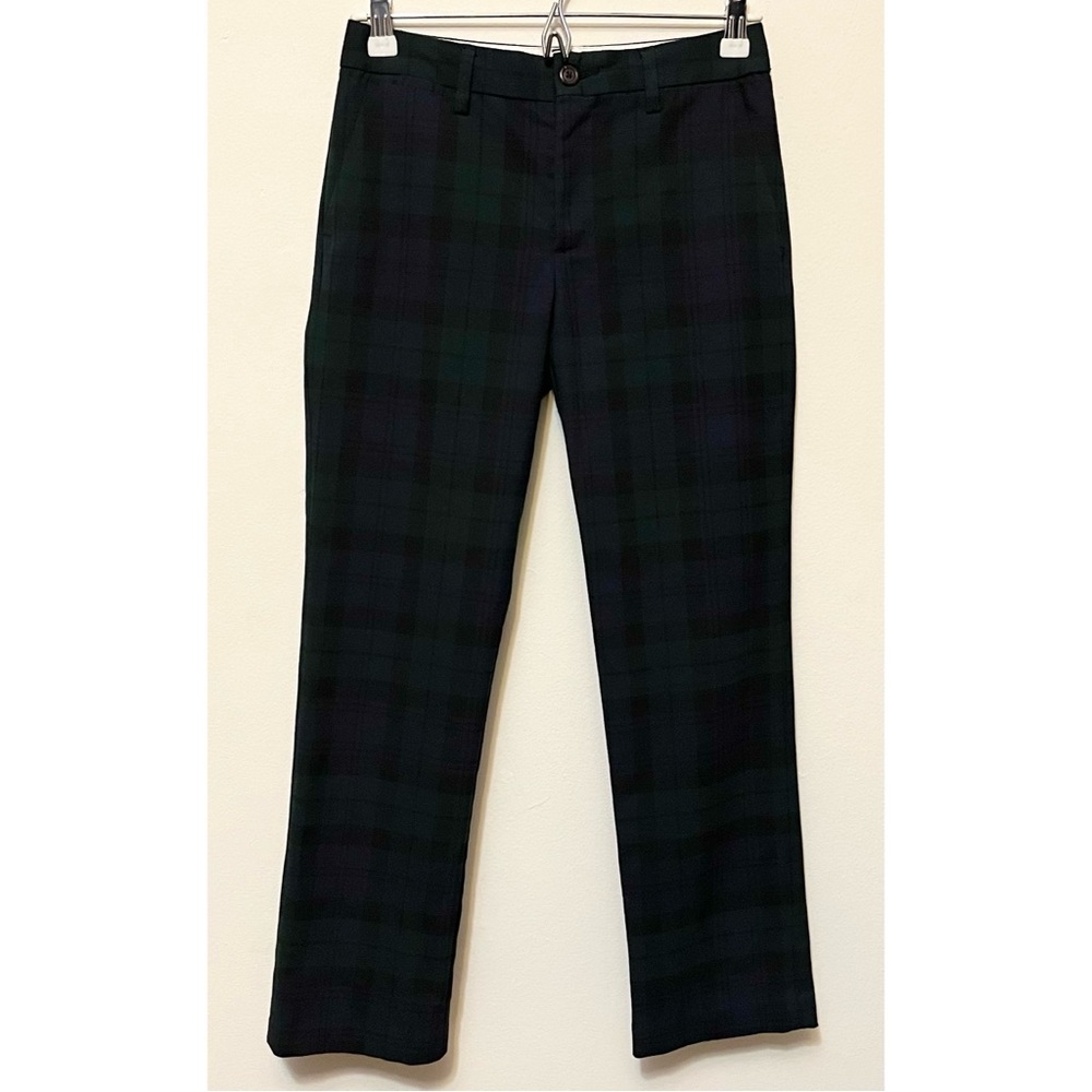 Polo Ralph Lauren • 12 • Green & Blue Plaid Jacquard Flannel Straight Leg Pant
